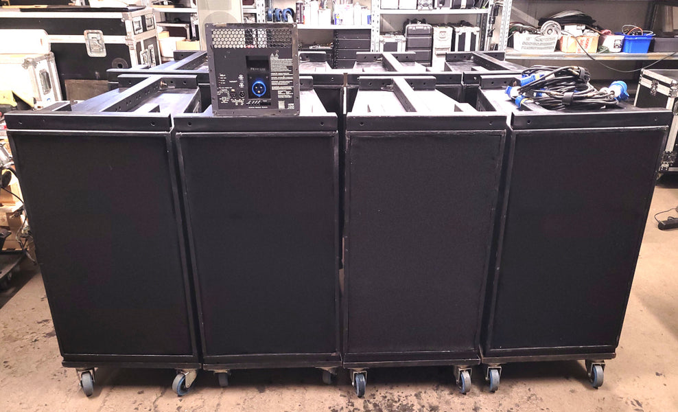 Meyer Sound MSL-4 Tops – Set of 8 with Fly Frames & Dollies