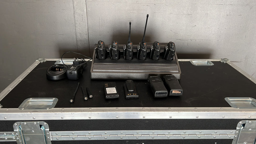 Motorola GP340 Radio Set – 18 Radios, Chargers & Headsets