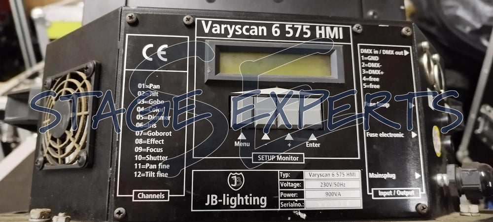 JB Lighting Varyscan 6 575hmi 8 pieces with cases