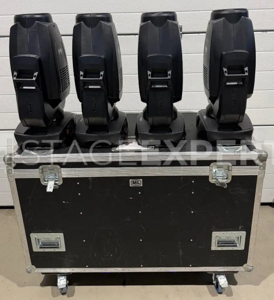 JB Lighting P9 BeamSpot Set with Quad Case & Cables - Stage Ready