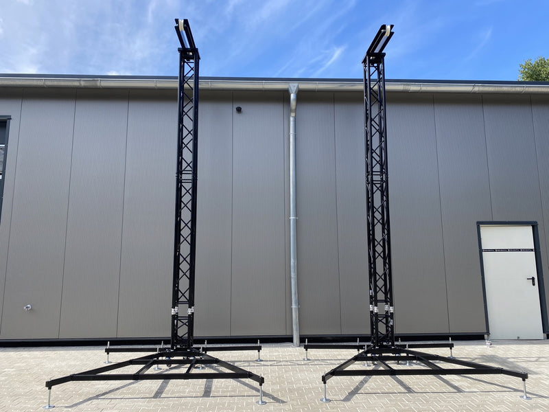 PA Tower, Black with HD Trusses – 5m, 300kg, Complete Set