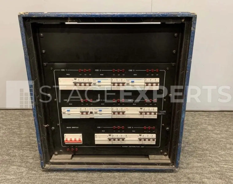 SRS PDU 63A to 8x 16A with Wheeled Rack Case – Mains