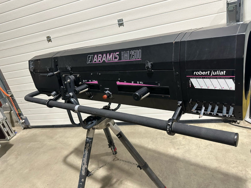 Robert Juliat Aramis 2500W HMI Followspot Pair with Case