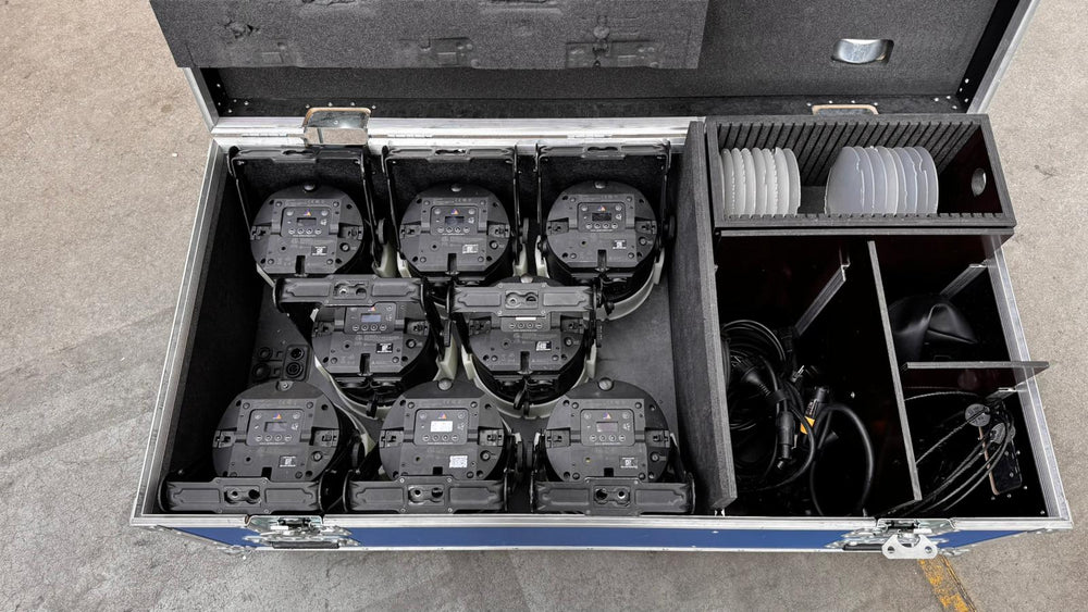 Astera AX9 PowerPAR Set of 8 with Case, Charger & Filters