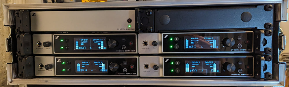 Sennheiser EW-DX EM 2 Dante 8-Channel Receiver Rack + Splitter