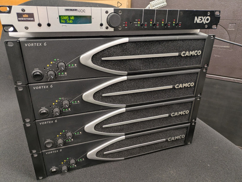 Nexo NX242 & 4x Camco Vortex 6 Package – Amplifier Rack Set