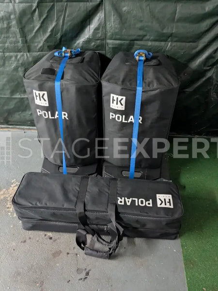 HK Audio POLAR 10 Pair with Dollies & 2 x 10m XLR Cables