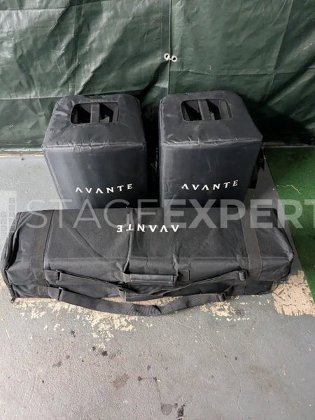 Avante Audio A8 Column PA System Pair + XLR Cables & Cover
