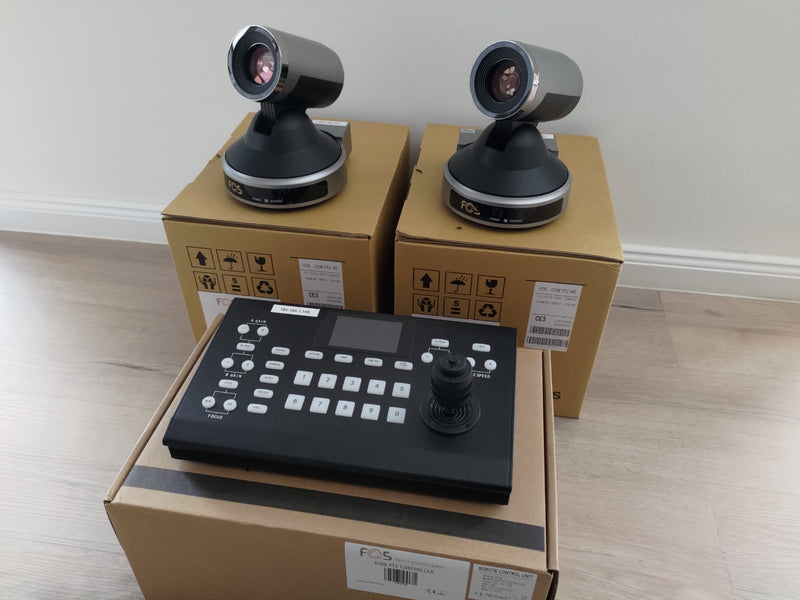 FOS ICON PTZ HD Cameras (2) with ICON PTZ Controller Set