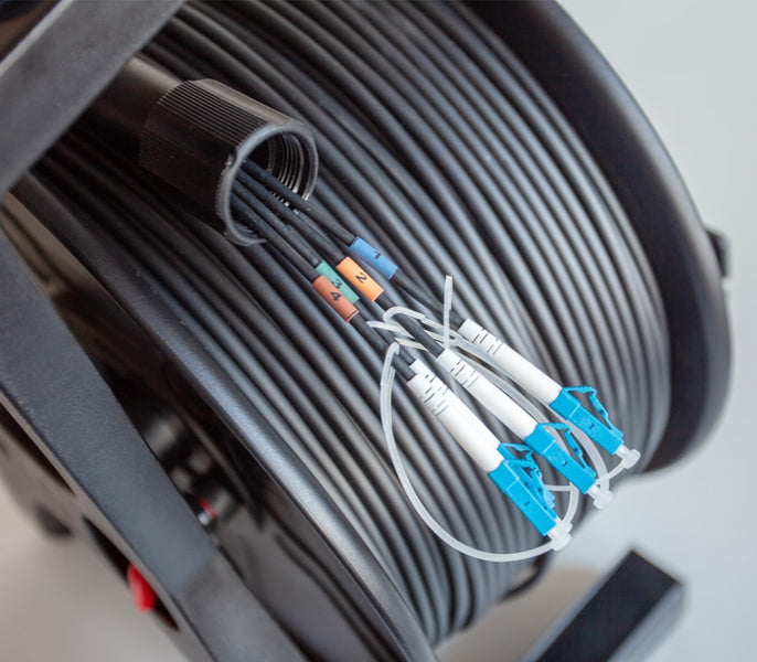 PANZERKABEL LWL PRO 8x LC OM3 200m Armoured Fibre Cable