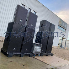 Load image into Gallery viewer, JBL P733 (4) + P746 (4) + Crown amplifier rack
