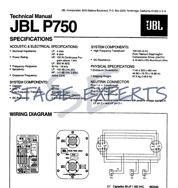 JBL Sound Power P750