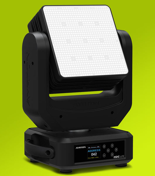 Ayrton MiniBurst Graphic Strobe with Infinite Pan/Tilt Control