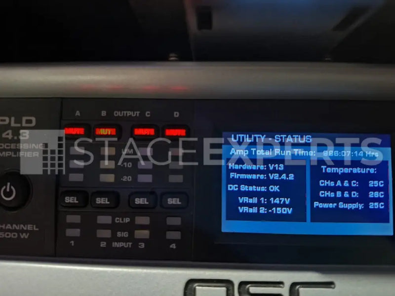 QSC PLD 4.3 4-Channel Power Amplifier – Used, 987 Hrs