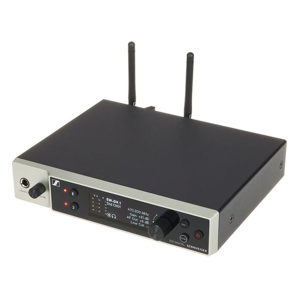 Sennheiser EW-DX dual set: EM 2 receiver + 2 handhelds