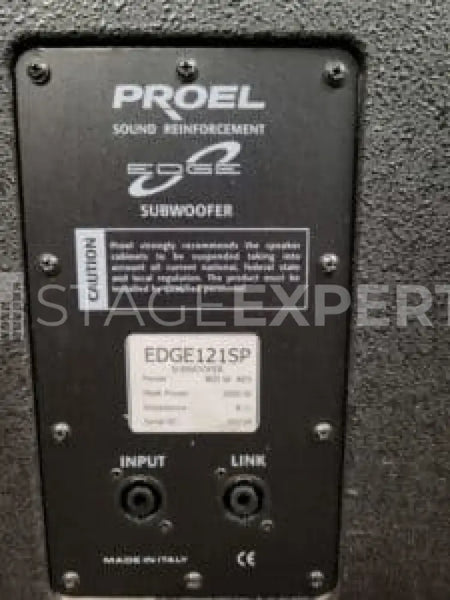 Proel Edge SP121 Subwoofer – 21-inch, 1600W Program Power