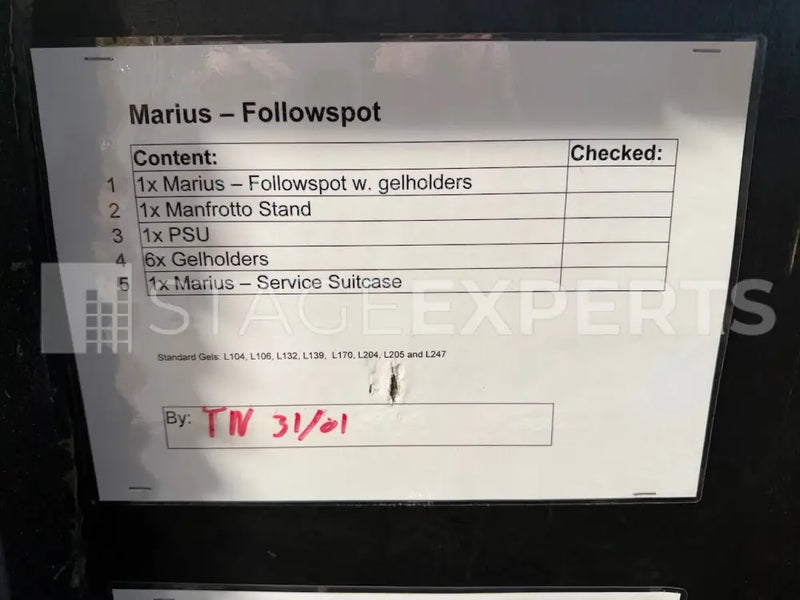 Robert Juliat Marius 1.2kW MSR 8–16 Followspots – Pair