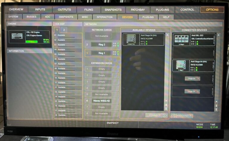 Avid VENUE S6L-32D Dual DSP Digital Mixing System, UK Hire
