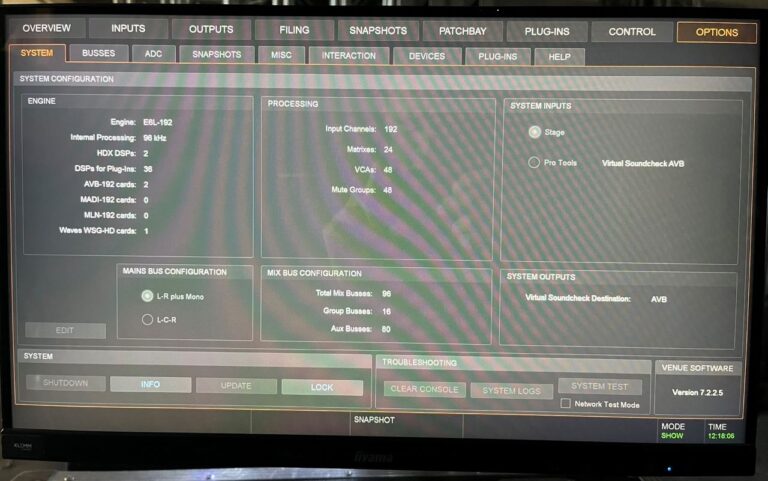 Avid VENUE S6L-32D Dual DSP Digital Mixing System, UK Hire