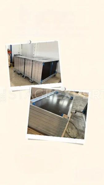 BÜTEC Stage Platform Set 72.5 m² with Rails & Trolleys