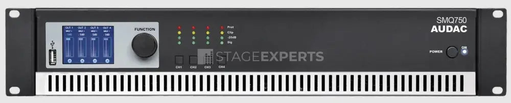 Audac SMQ500 4‑Channel DSP Amplifier, 4x500W at 4Ω