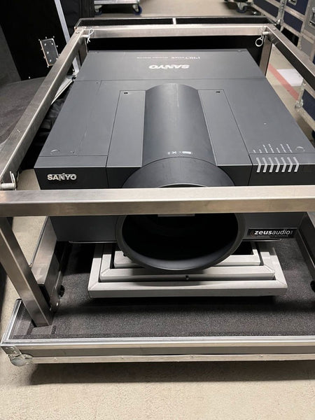 Sanyo PLC-XF1000E projector in flight case – sold as seen