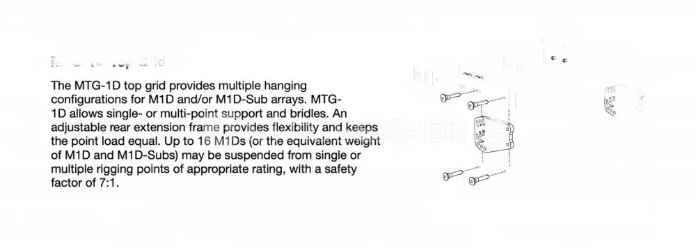 Meyer Sound MTG-1D Rigging Grids Pair with CAM Plates