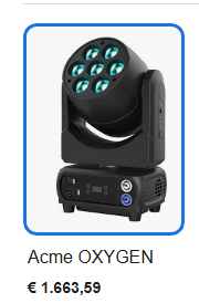 Acme Oxygen 7x40W LED Wash Heads – 18 Units with Cases