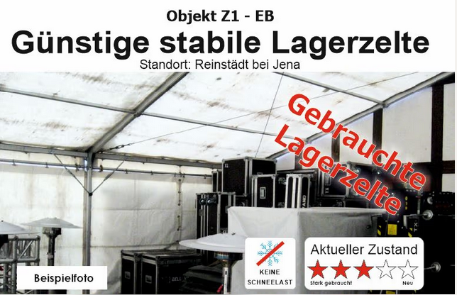 Used Storage Tents – 6 m & 8 m Span, Durable & Affordable