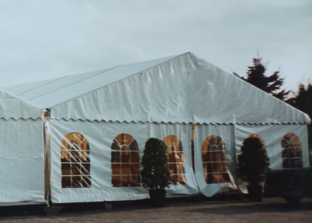 Used Marquee 10 x 30 m – Split 10 x 15 m, White