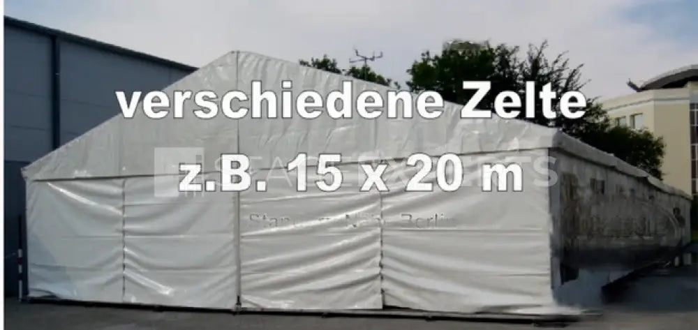 Modular Tent 15 x 20 m, 5 m Bay Spacing – Aluminium Frame