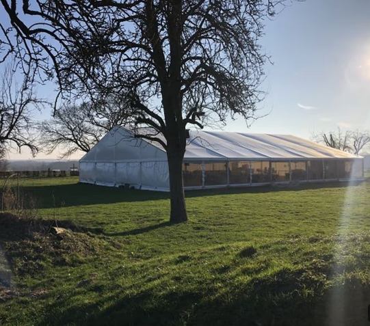 Used 20 x 25 m Tent with Wooden Floor and Heater | 2.4 m
