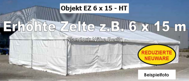 Elevated Event Tent 6 x 15 m, 5 m Bay, Modular Marquee