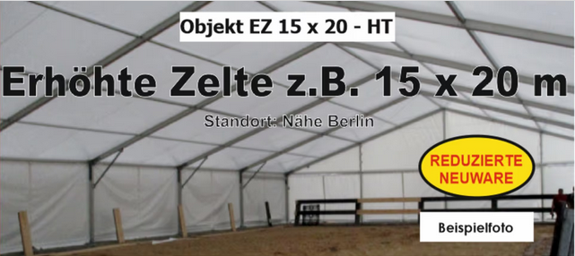 Modular Aluminium Marquee 15 x 20 m, 5 m Bays – New
