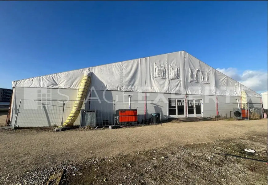Used 30 x 85 m Tent with Floor & Steel Substructure – TÜV Approved
