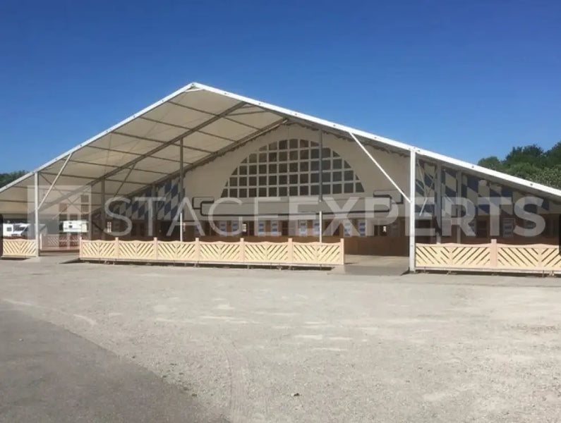 Used Festival Tent Hall 33 x 65 m with Stage & Extras
