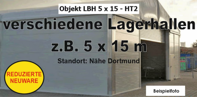 Modular Storage Hall 5 x 15 m Aluminium Frame – New Stock
