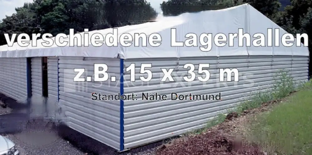 Modular Warehouse Hall 15 x 35 m – Aluminium Frame