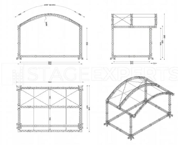 FiRSTstage ARCstage 8x6m Roof System – Used, Complete Set