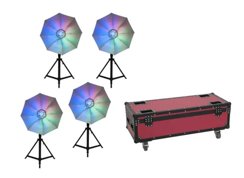 Eurolite LED Umbrella 95 Set of 4 with Case | Stage Experts