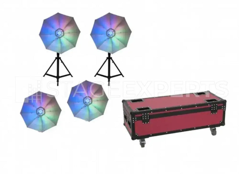 Eurolite LED Umbrella 95 Set of 4 with Case | Stage Experts