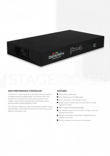 Datapath Fx4/H 4K Videowall Controller with 4 HDMI outs