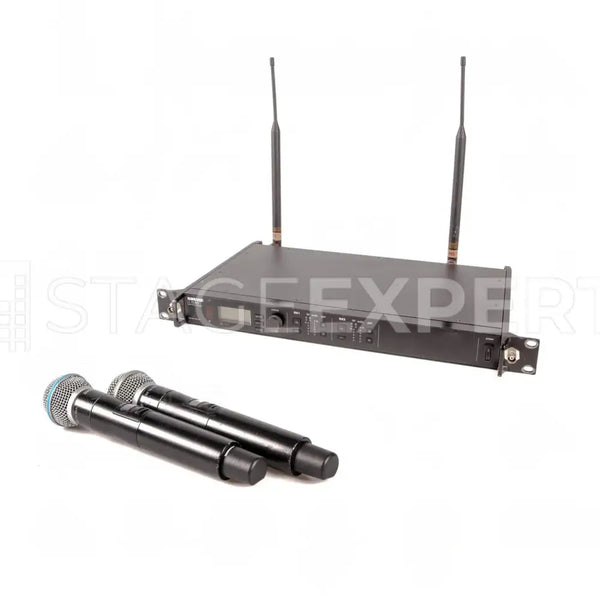 Shure ULXD4D Dual + 2x Beta58A Handhelds (H51, 534–598MHz)