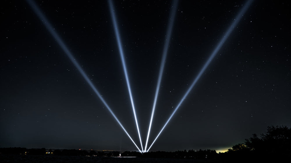 Space Cannon SC4 4x 7kW Xenon Sky Beam Searchlight