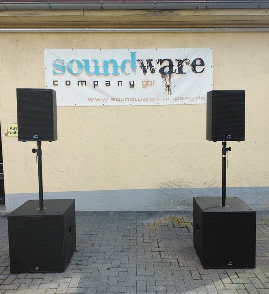 Solton aart S TWO Set – 2600W Active PA Tops + Subs System