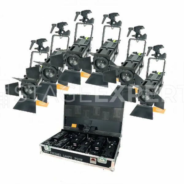 Spotlight Mini Fresnel Package 6x, 250W, 45–80° Zoom