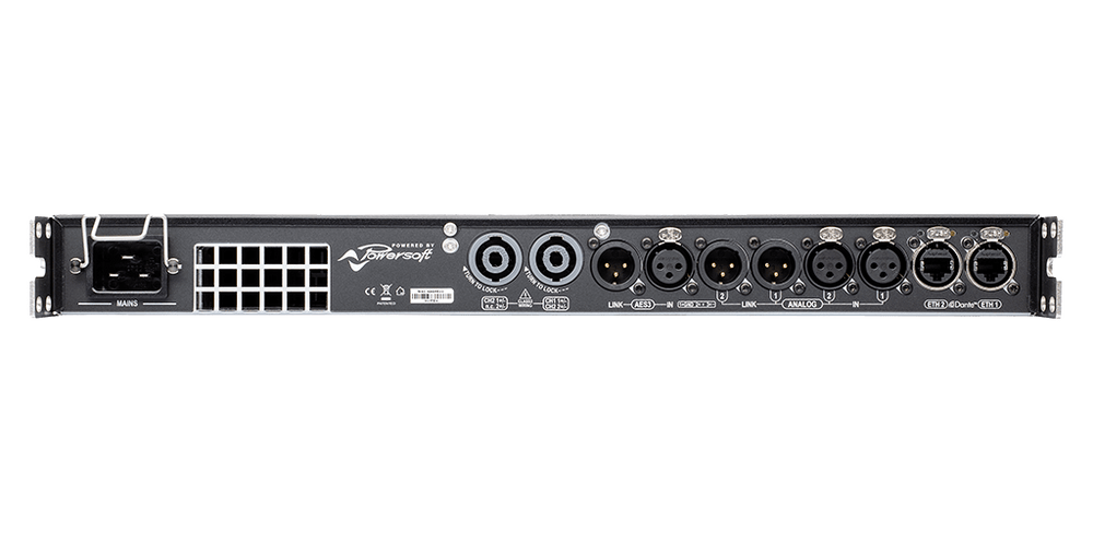 Powersoft T602 DSP + Dante System Amplifier, 2x2500 W