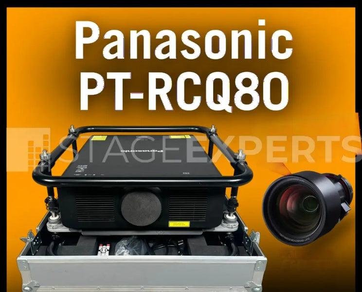 Panasonic PT‑RCQ80 Laser Projector + Case, Frame & Lens
