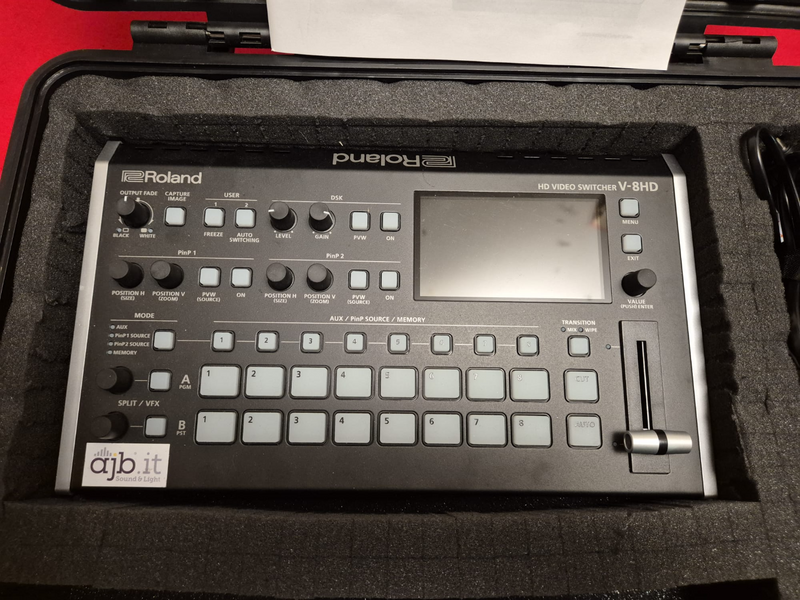 Roland V-8HD HDMI Presentation Switcher with Transport Case