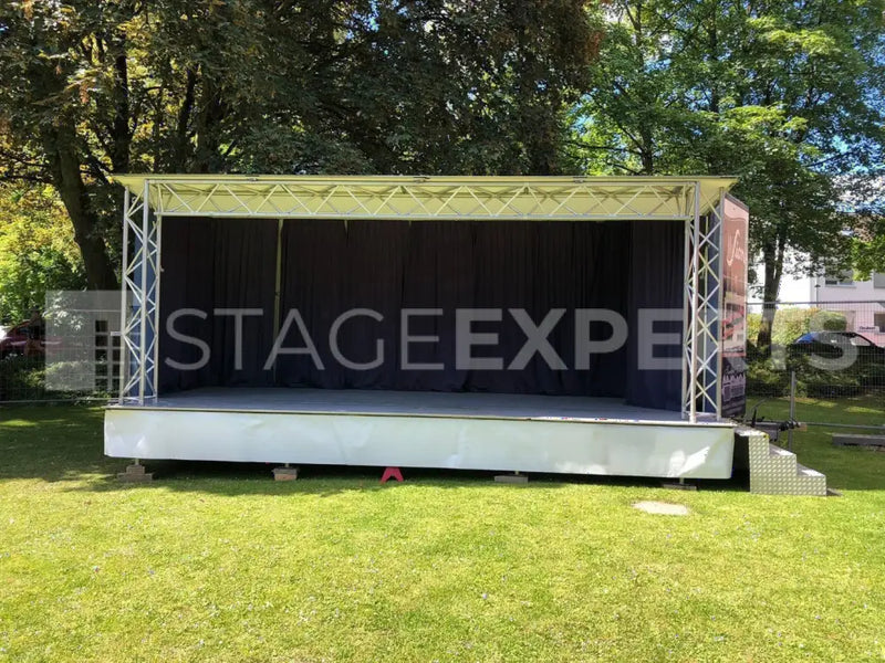 Mobile Stage Box Trailer with Fold-Up Roof, Floor & Ramp